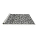 Sideview of Machine Washable Abstract Gray Modern Rug, wshabs2566gry