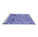 Sideview of Machine Washable Abstract Blue Modern Rug, wshabs2566blu