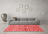 Machine Washable Abstract Red Modern Rug, wshabs2566red