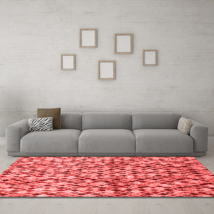 Modern Red Washable Rugs