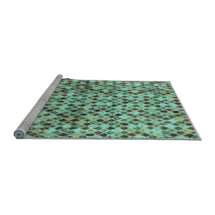 Sideview of Machine Washable Abstract Light Blue Modern Rug, wshabs2566lblu