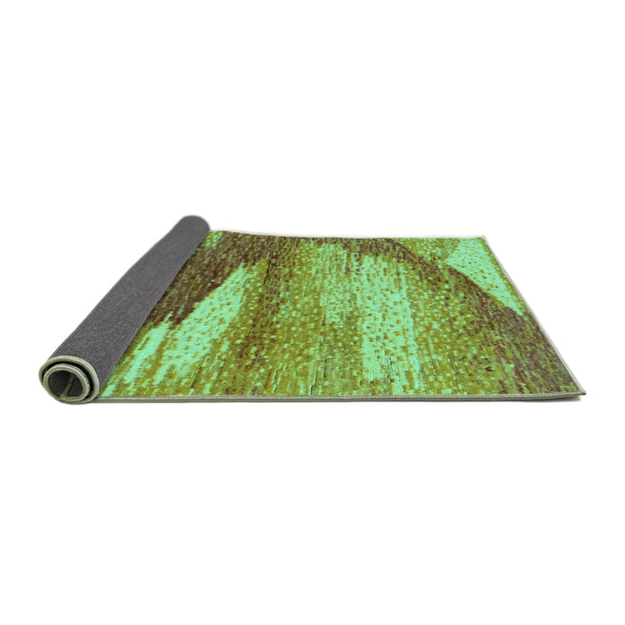 Sideview of Abstract Turquoise Modern Rug, abs2567turq