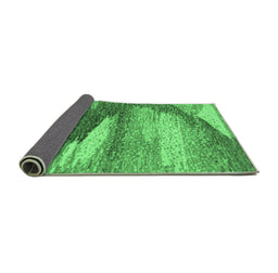Sideview of Abstract Emerald Green Modern Rug, abs2567emgrn