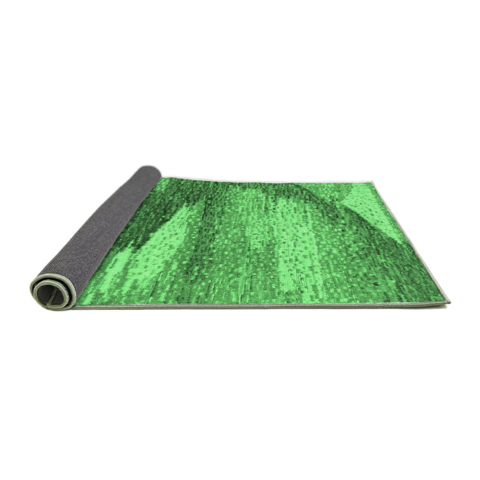 Sideview of Abstract Emerald Green Modern Rug, abs2567emgrn