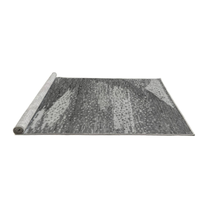 Sideview of Machine Washable Abstract Gray Modern Rug, wshabs2567gry