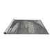 Sideview of Machine Washable Abstract Gray Modern Rug, wshabs2567gry