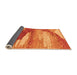 Sideview of Abstract Orange Modern Rug, abs2567org