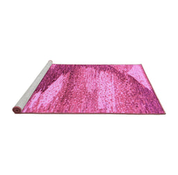 Sideview of Machine Washable Abstract Purple Modern Area Rugs, wshabs2567pur