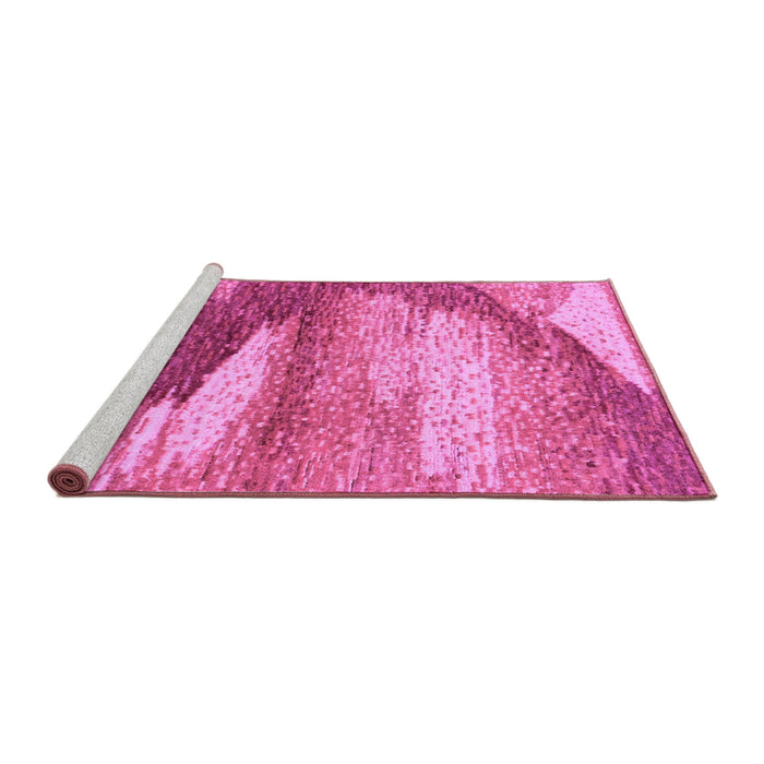 Sideview of Machine Washable Abstract Purple Modern Area Rugs, wshabs2567pur