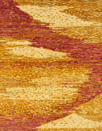 Machine Washable Abstract Orange Red Rug, wshabs2567