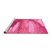 Sideview of Machine Washable Abstract Pink Modern Rug, wshabs2567pnk