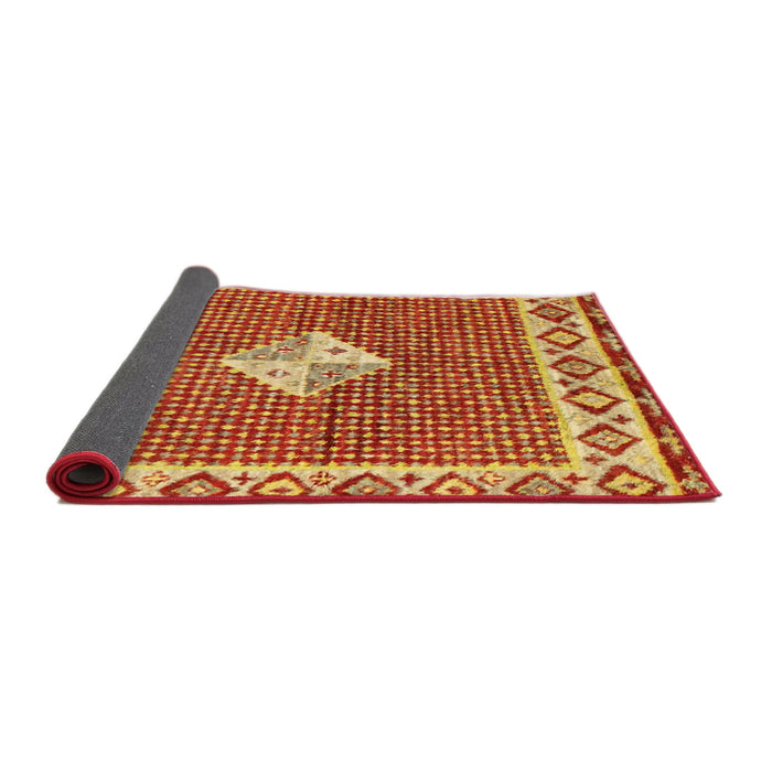 Sideview of Abstract Orange Modern Rug, abs2568