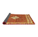 Sideview of Abstract Orange Modern Rug, abs2568