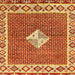 Square Abstract Orange Modern Rug, abs2568