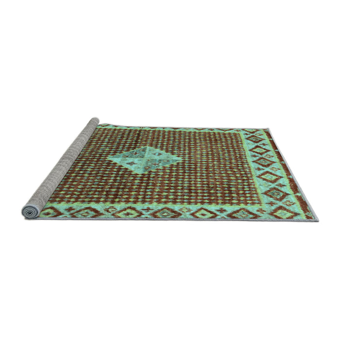 Sideview of Machine Washable Abstract Light Blue Modern Rug, wshabs2568lblu