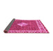 Sideview of Abstract Pink Modern Rug, abs2568pnk