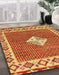 Abstract Orange Modern Rug in Family Room, abs2568