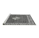 Sideview of Machine Washable Abstract Gray Modern Rug, wshabs2568gry