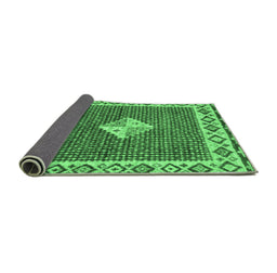 Sideview of Abstract Emerald Green Modern Rug, abs2568emgrn
