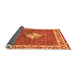 Sideview of Abstract Orange Modern Rug, abs2568org