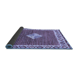 Sideview of Abstract Blue Modern Rug, abs2568blu