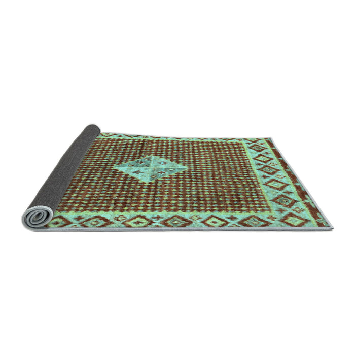 Sideview of Abstract Light Blue Modern Rug, abs2568lblu