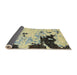 Sideview of Abstract Brown Gold Modern Rug, abs2569