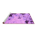 Sideview of Machine Washable Abstract Purple Modern Area Rugs, wshabs2569pur