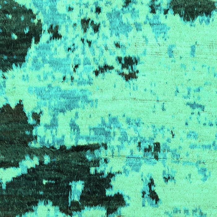 Machine Washable Abstract Turquoise Modern Area Rugs, wshabs2569turq
