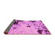 Sideview of Abstract Pink Modern Rug, abs2569pnk