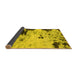 Sideview of Abstract Yellow Modern Rug, abs2569yw