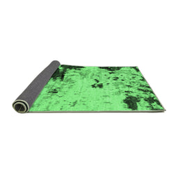 Sideview of Abstract Emerald Green Modern Rug, abs2569emgrn