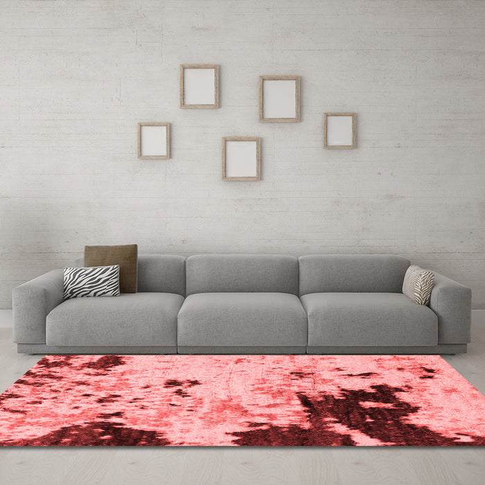 Modern Red Washable Rugs