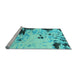 Sideview of Machine Washable Abstract Light Blue Modern Rug, wshabs2569lblu