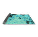 Sideview of Abstract Light Blue Modern Rug, abs2569lblu