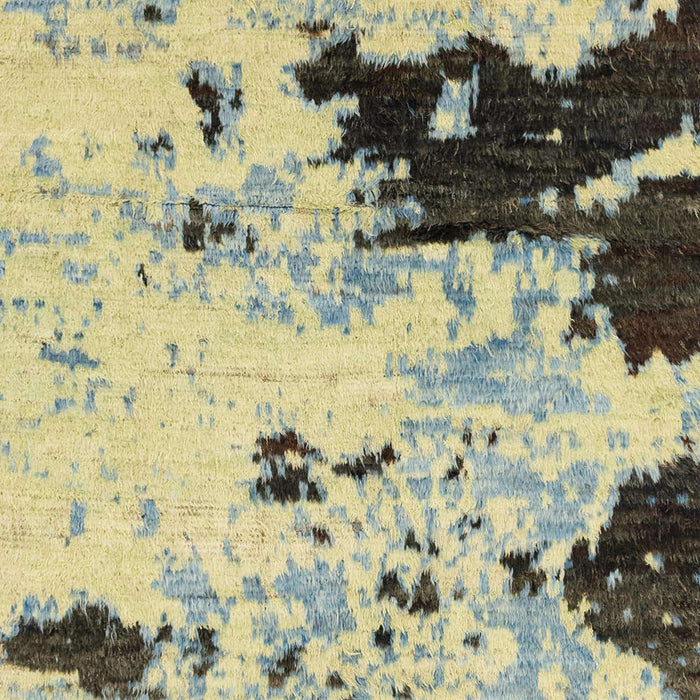 Machine Washable Abstract Brown Gold Rug, wshabs2569