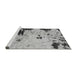 Sideview of Machine Washable Abstract Gray Modern Rug, wshabs2569gry