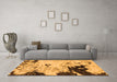 Machine Washable Abstract Orange Modern Area Rugs in a Living Room, wshabs2569org