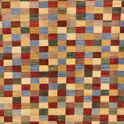 Square Machine Washable Abstract Metallic Gold Rug, wshabs256