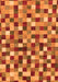 Checkered Orange Modern Rug, abs256org