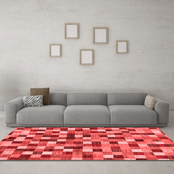 Modern Red Washable Rugs