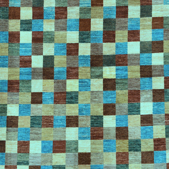 Checkered Light Blue Modern Rug, abs256lblu