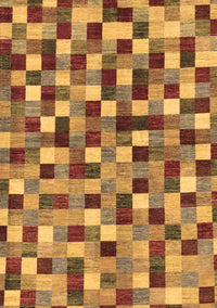 Checkered Brown Modern Rug, abs256brn