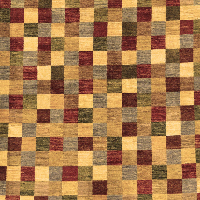 Checkered Brown Modern Rug, abs256brn