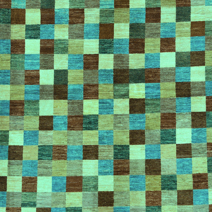 Checkered Turquoise Modern Rug, abs256turq