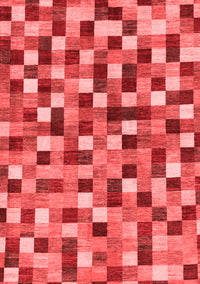 Checkered Red Modern Rug, abs256red