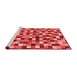 Modern Red Washable Rugs