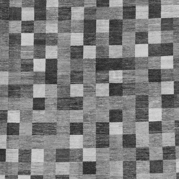 Checkered Gray Modern Rug, abs256gry