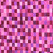 Square Checkered Pink Modern Rug, abs256pnk