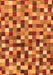 Machine Washable Checkered Orange Modern Area Rugs, wshabs256org